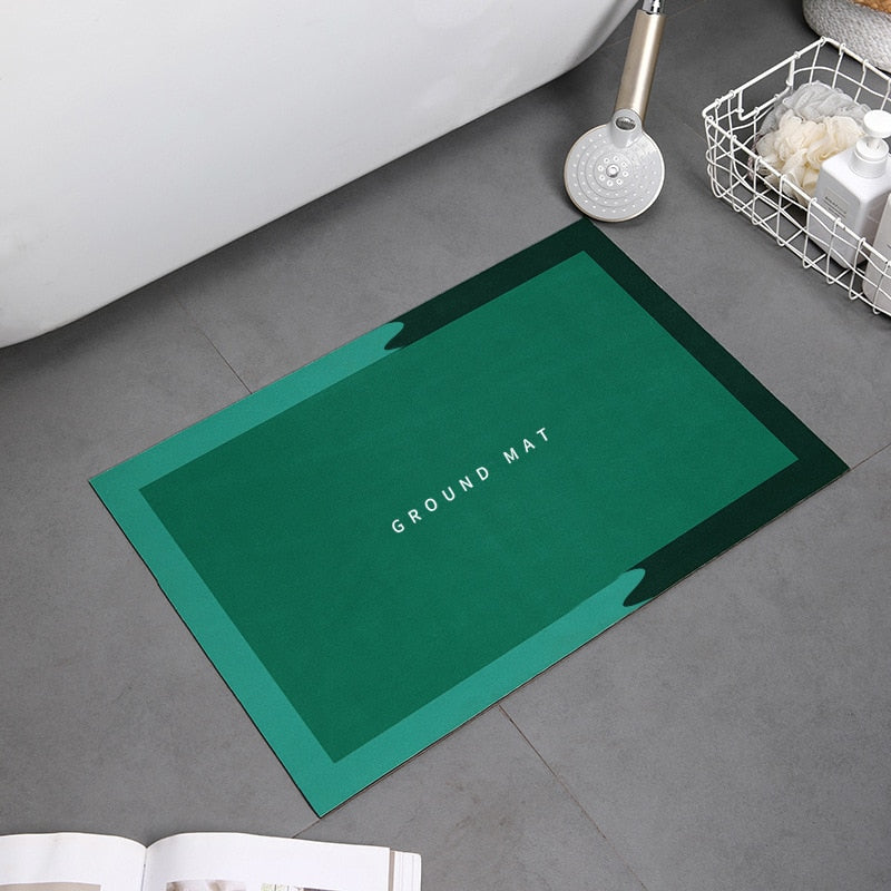 Super Absorbent Bath Mat Quick Drying Bathroom Rug Non-slip Entrance  Doormat Nappa Skin Floor Mats Toilet Carpet Home